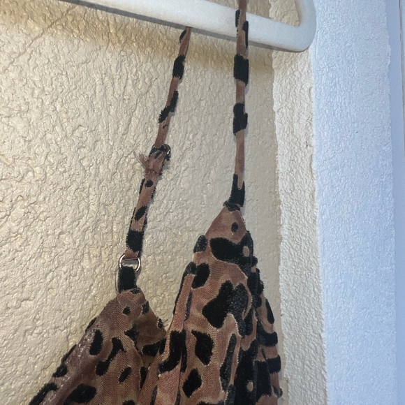 Reformation Deadstock Leopard Print Cowl Tank Top - Brown and Black - Picture 4 of 5